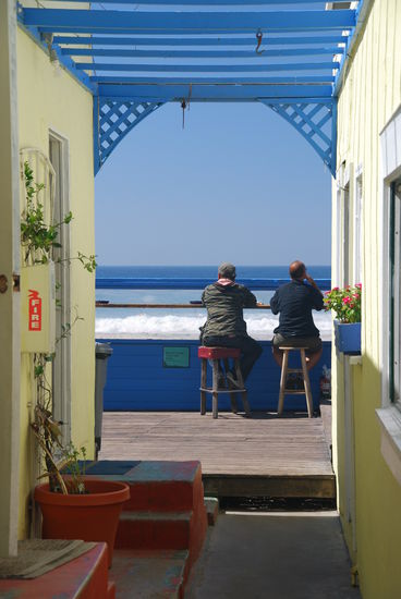 unser hostel war direkt am meer!