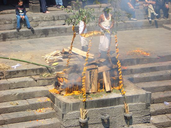 Verbrennung in Pashupatinath