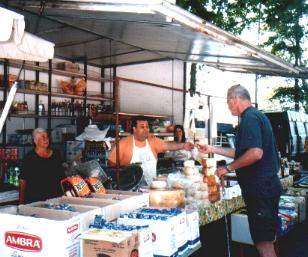 Marktstand am Monte Poro