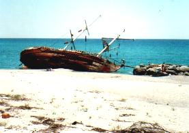 Schiffswrack am lunge mare von Roccella Jonica