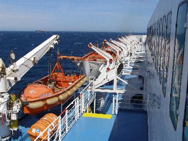 Die Überfahrt ist ruhig und erholsam