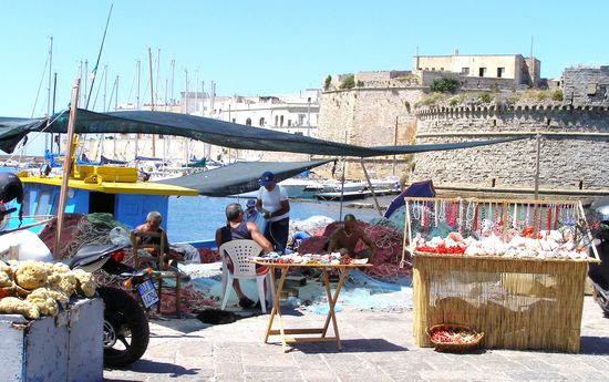 Blick auf die Altstadt von Gallipoli