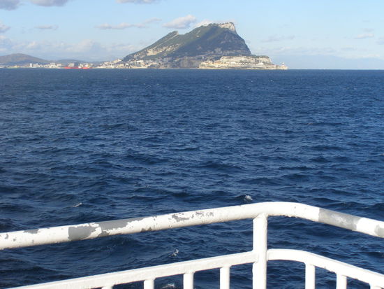 Blick zurück auf Gibraltar