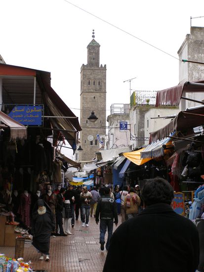 Rabat: Souk im Regen