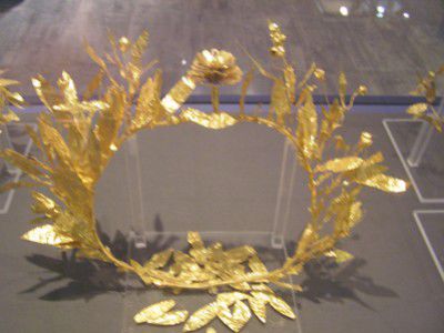 Archäologisches Museum von Pella: goldener Lorbeerkranz
