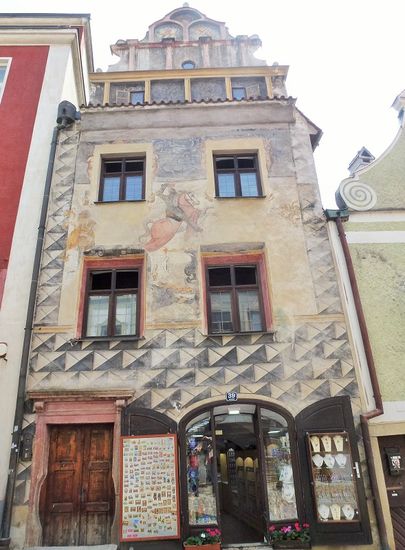 Ceský Krumlov: Bürgerhaus in der Unterburg Latrán