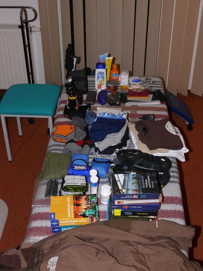 Das obligatorische Bild des Gepäcks.