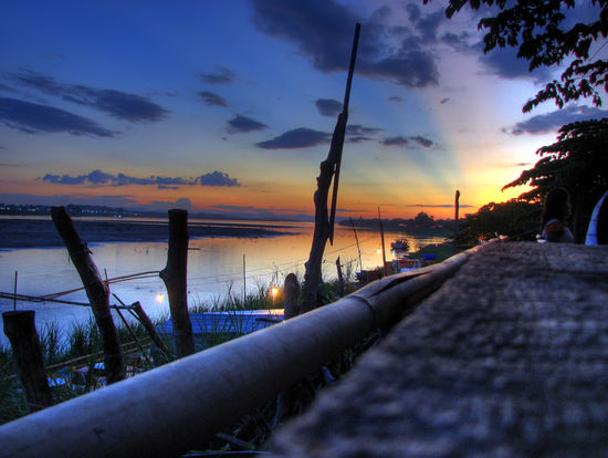Sunset am Mekong