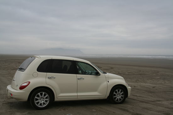 Unser PT Cruiser, mit dem wir an den Strand gecruist sind