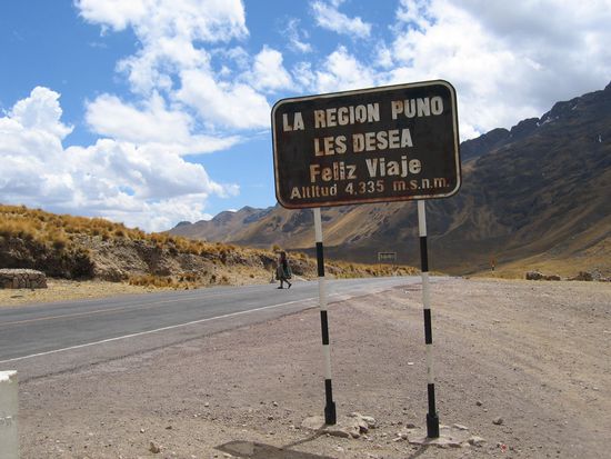 Ob das die hoechste Stelle unserer Reise wird...