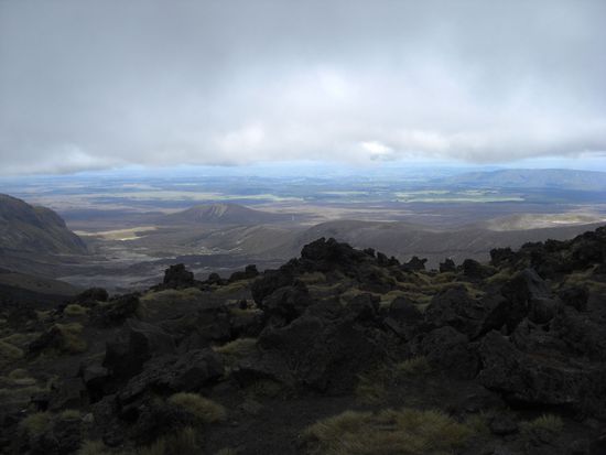 Geschafft: Von da unten kommen wir...