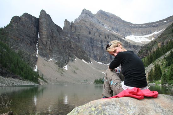 Rast am Lake Agnes