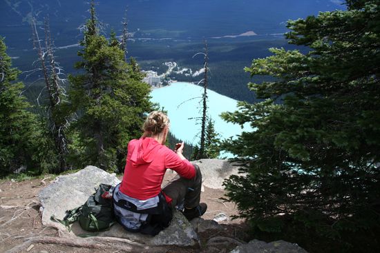 Der hoechste Punkt des Big Behive Trails und die Schuhe qualmen...