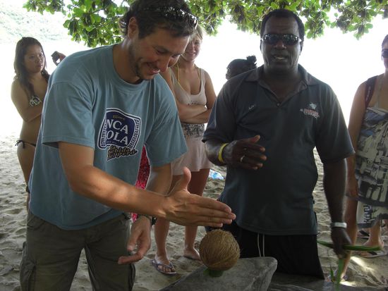 1,2,3...Kokosnuss entzwei!