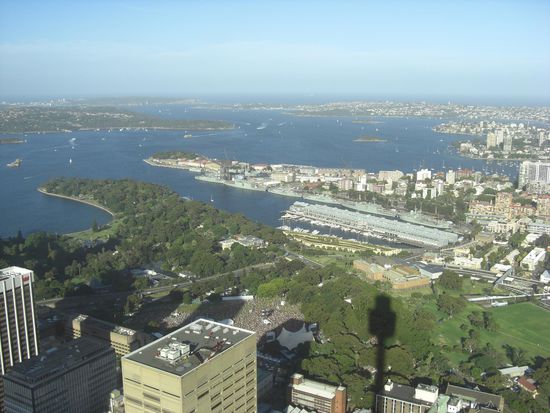 Bucht von Sydney (im uebrigen, ganz da hinten haben wir Sylvester erlebt)