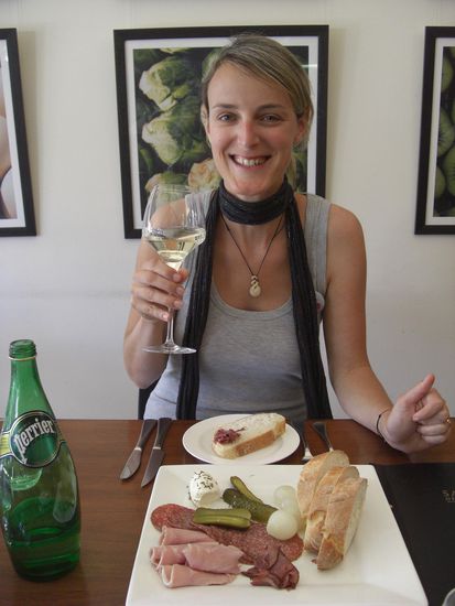 Leckere Vorspeisenplatte mit Kaengurooschinken im "Salta's Kitchen". Mmmmmmh!