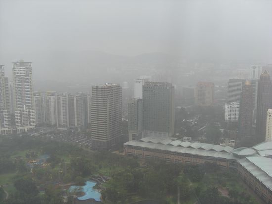 Starkregen, kein Smog