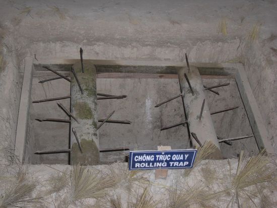 Eine besonders fiese von vielen, ausgestellten mechanischen Fallen