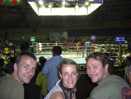 Sven, Vera &amp; Marc beim Thai-Boxen