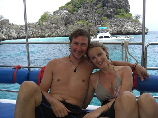 Ein Taucher und (hier noch) ein Fast-Taucher