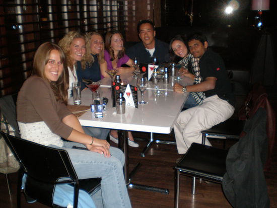 Unser lustige Truppe: (v.l.n.r.)Meg,Lina,Jen,Kristin,Sam,Whitney und Ashan