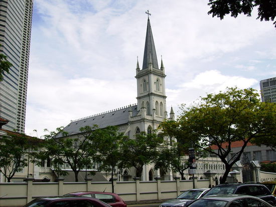 Eine Kirche mitten in Singapur