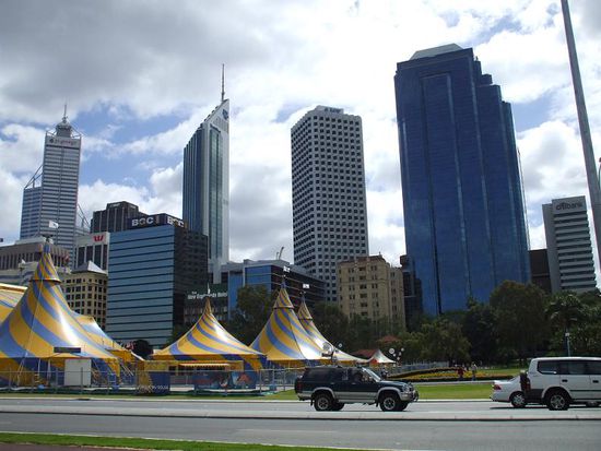 Die Skyline von Perth