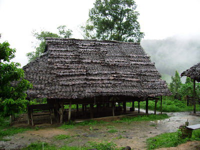 Unser Huettenhotel in den Bergen Nordthailands
