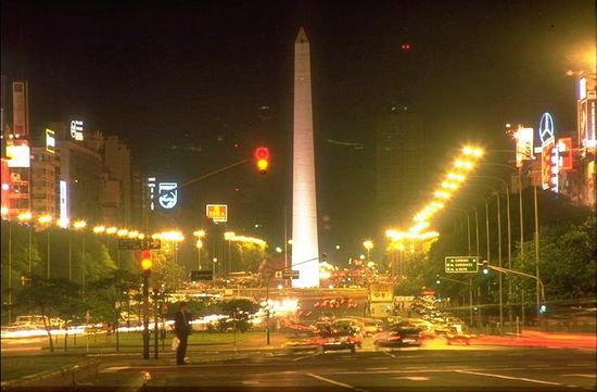 der Obelisco bei Nacht!