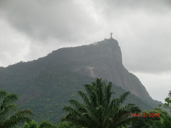 Blick vom Botanischen Garten aus auf die Christus-Statue
