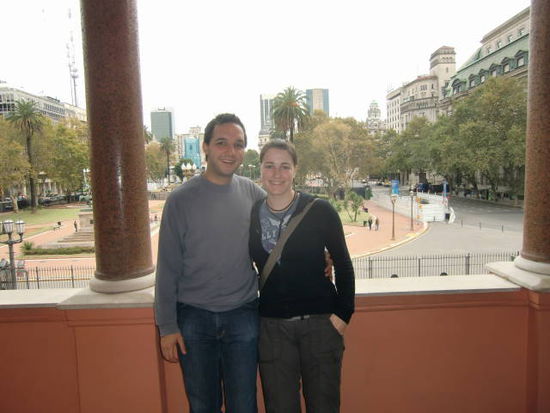 vom Balkon des Casa Rosada (argentinischer Präsidentenpalast)