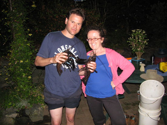 Jason und Kylie mit den größten Exemplaren aus unserem Fang