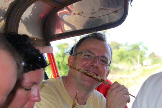 ... oder gebackene Banane am Spieß