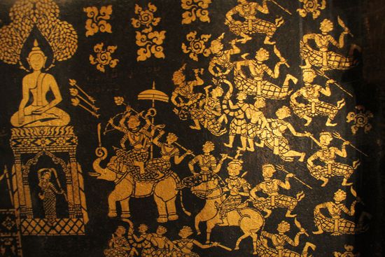 Verzierungen am Vat Xieng Thong