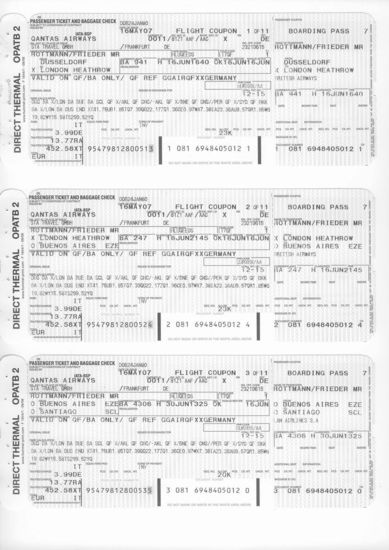 Und auch die Kopien der Tickets sowie sonstige Dokumente sollten nicht fehlen.