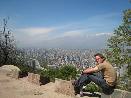 Und unter mir die Hauptstadt von Chile