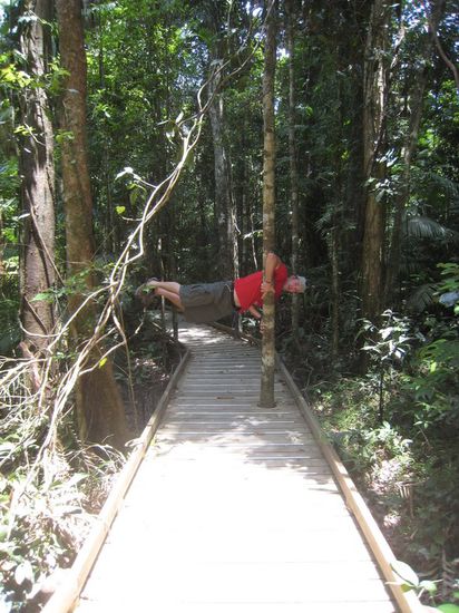 Auf dem Boardwalk ist alles im rechten Winkel.