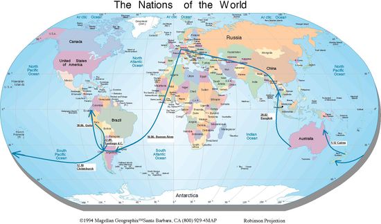 Meine Weltreiseroute!