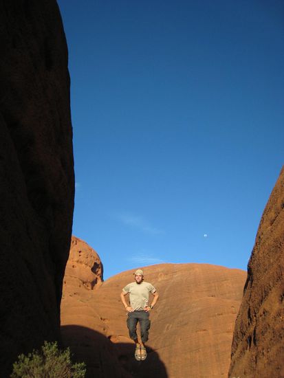 Die heilige Aboriginal Stätte, Kata Tjuta, hat mich starke gravitatorische Schwingungen spüren lassen.