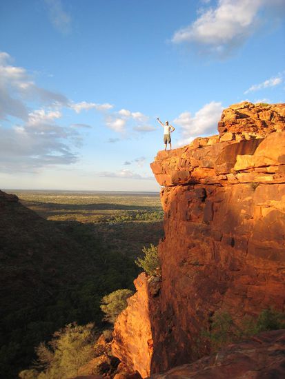 Kings Canyon. Wieder um 5.00 Uhr morgens, unmenschliche Zeit, ging die Wanderung durch den Kings Canyon.