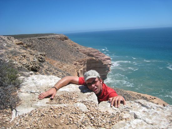 leichte Kletterpartie in der Mittagssonne
