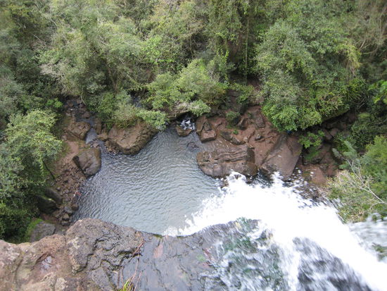 Die Lagune von oben... mitten im einsamen Dschungel, ohne Touristen