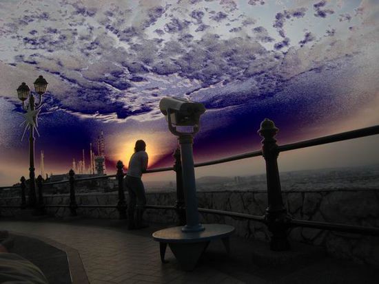 Cerro Santa Ana bei Sonnenuntergang