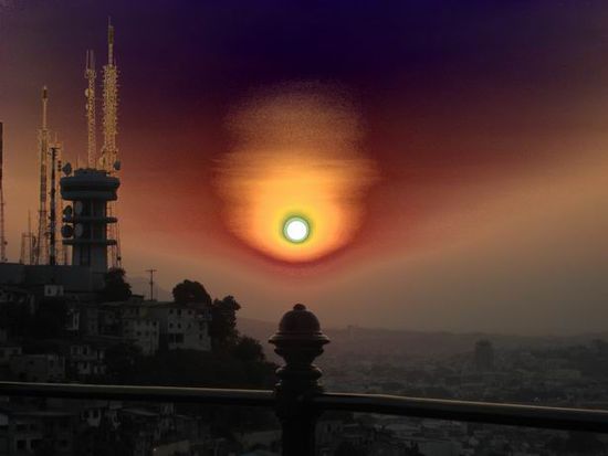 Cerro Santa Ana bei Sonnenuntergang