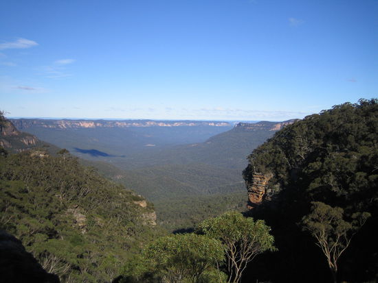 Blick über das Jamison Valley in den Blue Mountains, Startpunkt meiner ersten Wanderung