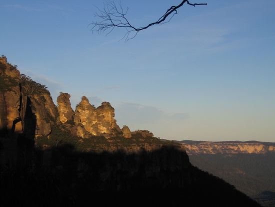 Nochmal die Three Sisters, kurz vorm Sonnenuntergang.