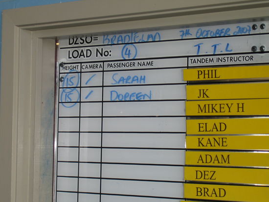 Die Passagierliste, kamen noch mehr dazu.