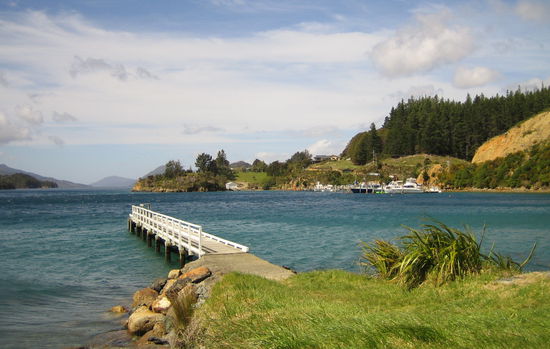 Jetty auf dem Weg von Picton nach Nelson