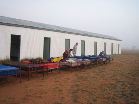 Unser Quartier auf der Schaafsfarm, fernab von der Zivilisation.