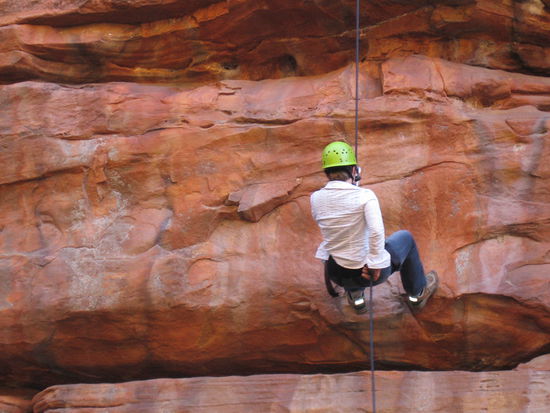 Das bin ich beim Absailing.